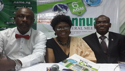 (L-r): Sunday Folayan, vice president, Mary Uduma (mrs.), president and Sikiru Shehu, financial secretary, all of NiRA, during the Association’s 6th annual general meeting held in Lagos on Wednesday.